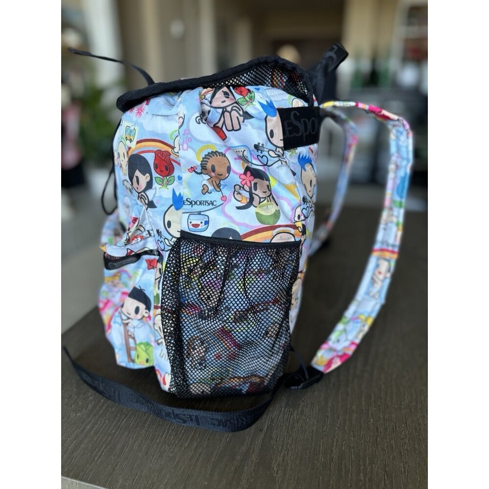 Lesportsac Tokidoki Collaboration Rucksack Backpack W Charm - Picture 4 of 16